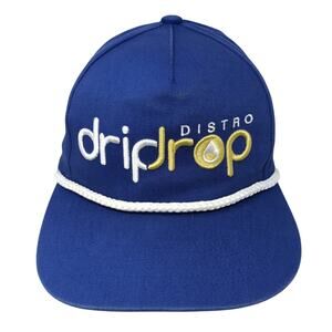 Distro Dripdrop Snapback Hat Blue OS Adjustable Embroidered Rope Academy Fits